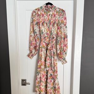 Floral Pink Long Sleeve Dress brand new from red dress